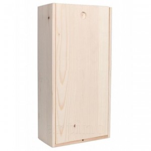 Cutie lemn dubla, 2 sticle vin