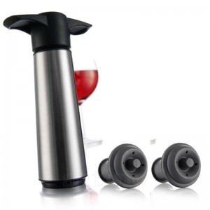 Set pompa vacuumare inox si 2 dopuri