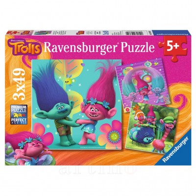 Puzzle Trolls, 3X49 Piese, Ravensburger