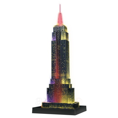 Puzzle 3D Empire State Building, Lumineaza Noaptea